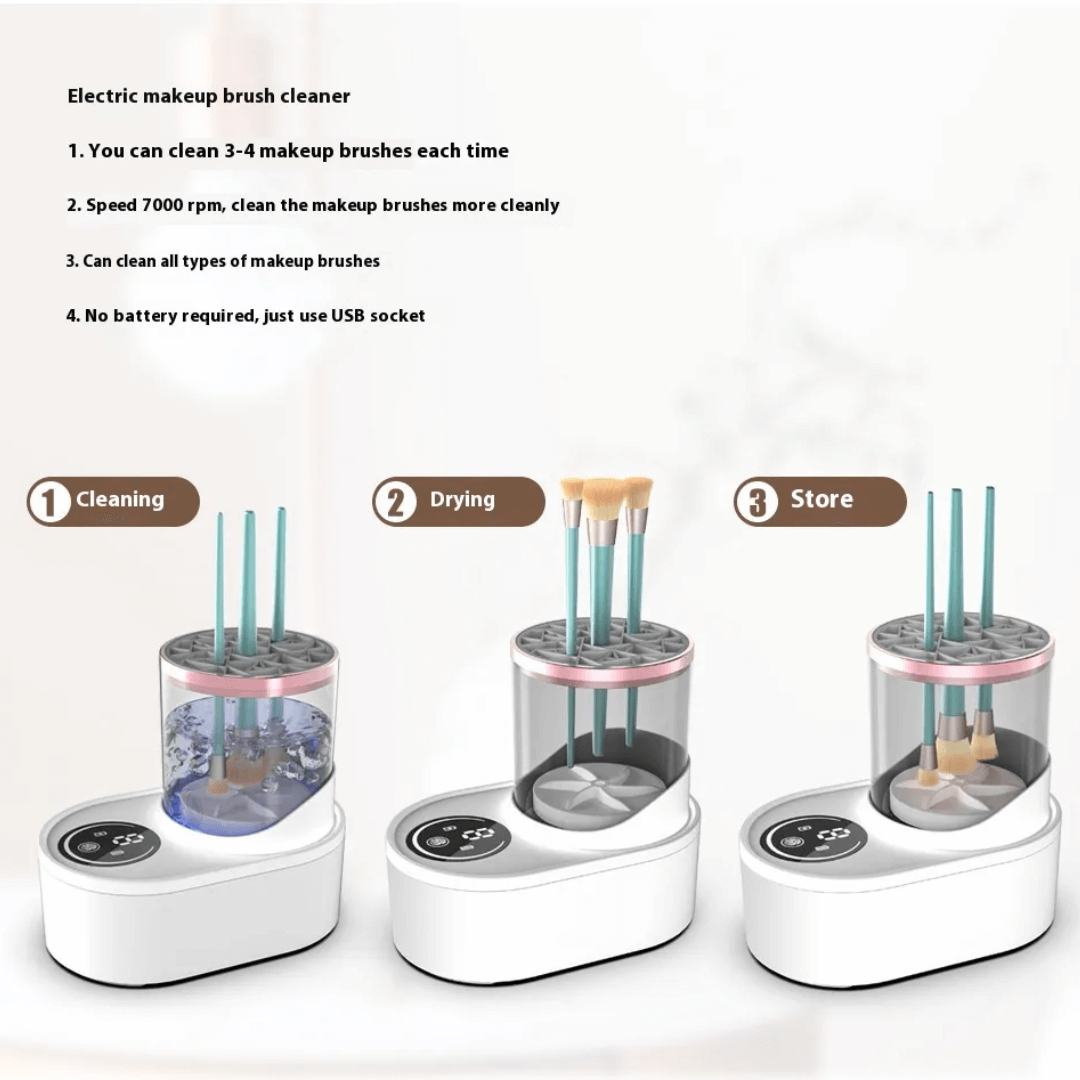 GlamSpin™ — 3-in-1 Makeup Brush Cleaner Image-8